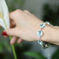 Bogata bransoletka niebieskie kryształy Swarovski Light Azore