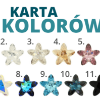 Karta kolorów kryształów Swarovski - rozgwiazdy
